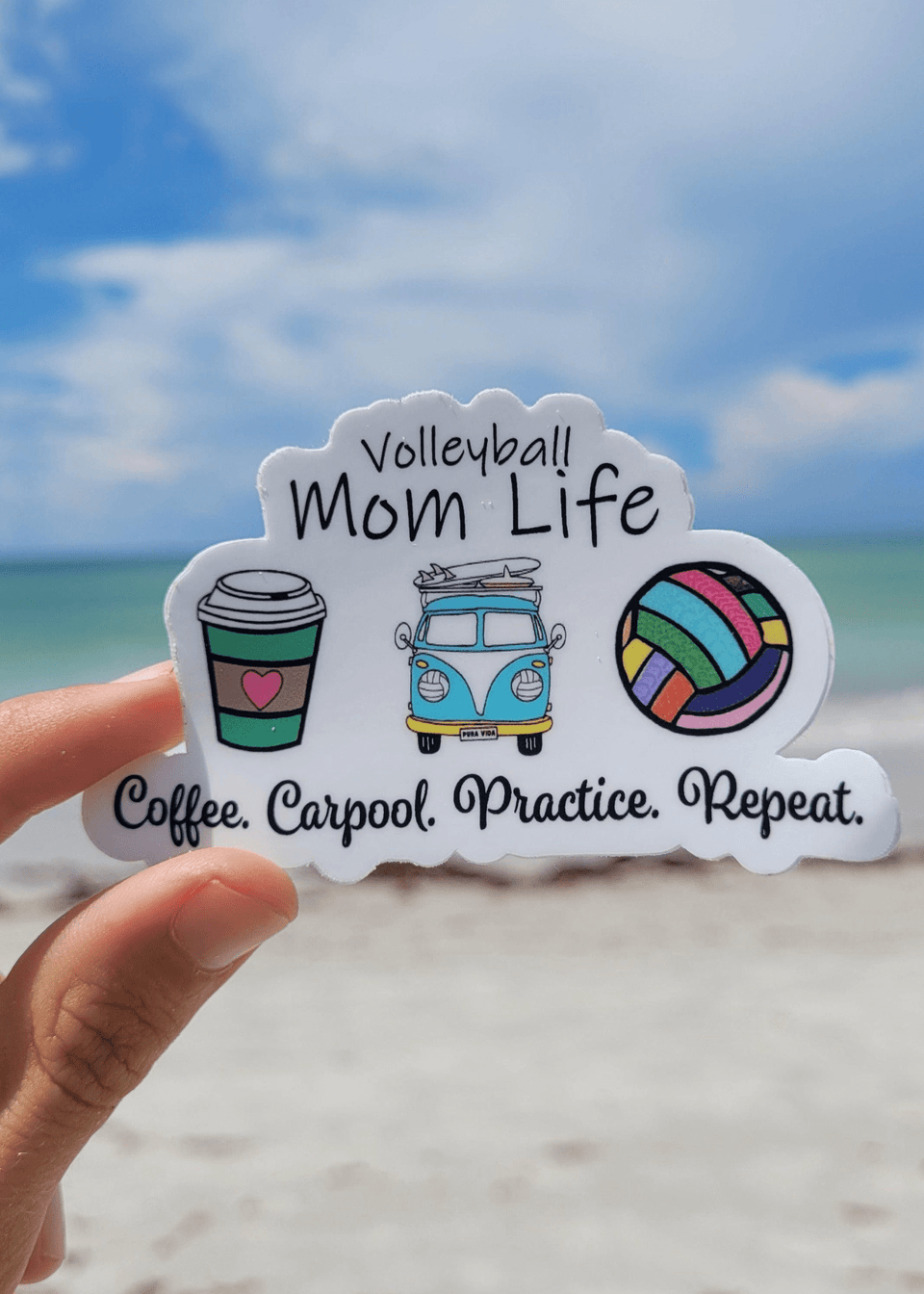 Mom Volleyball Life Sticker